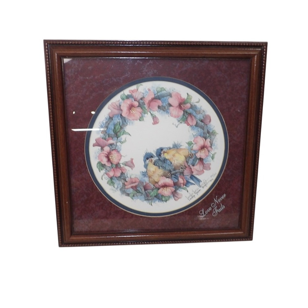 Carolyn Shores Wright Love Never Fails Signed Numbered Bird Print Framed Art